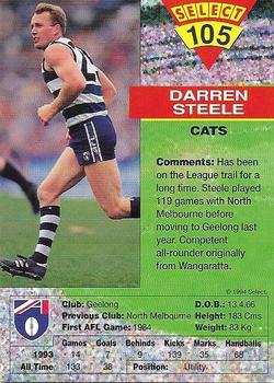 1994 Select AFL #105 Darren Steele Back